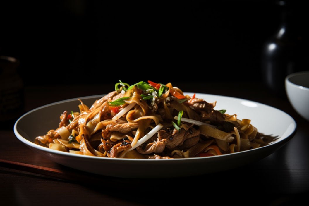 Classic Beef Chow Fun StirFry with Flat Rice Noodles santokuknives