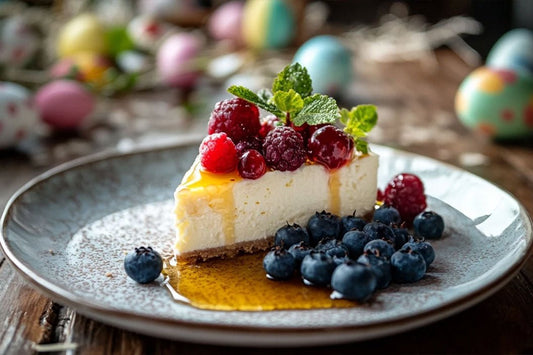 Healthy Greek Yogurt Easter Cheesecake