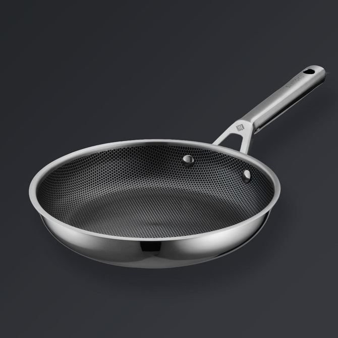 Hive Hybrid™ 8-Piece Pan & Lid Set (4 Frying Pans + 4 Matching Lids)