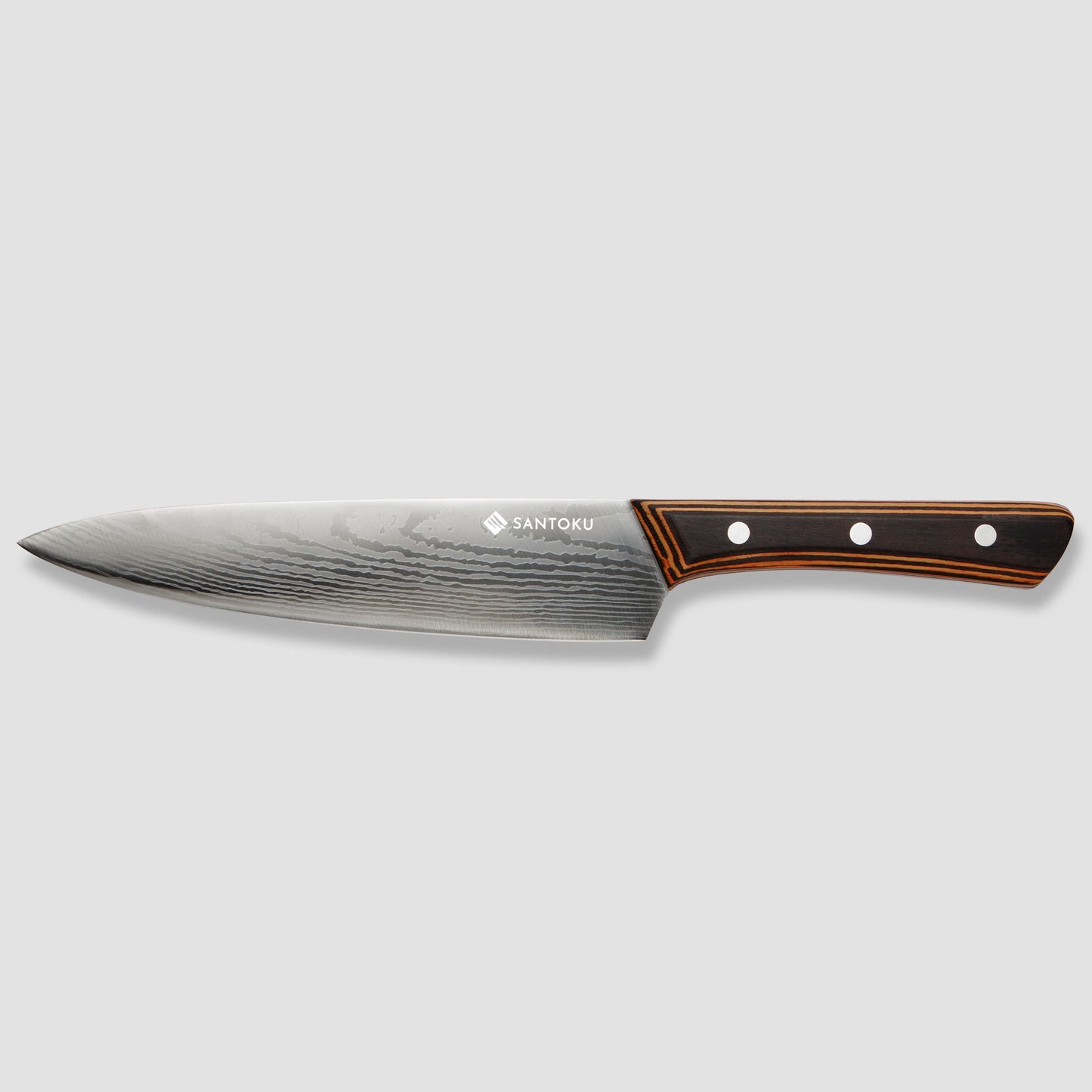 Yuhi 6-Piece Damascus-Pattern Kitchen Knife Set with Pakkawood Handles & Gift Box