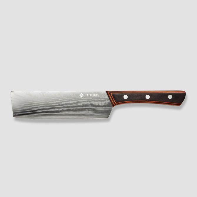 Yuhi 6-Piece Damascus-Pattern Kitchen Knife Set with Pakkawood Handles & Gift Box